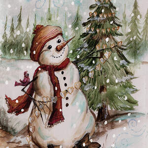 Vintage Christmas Canvas Art