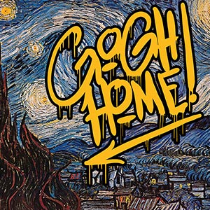Graffiti Bombed Classics Canvas Artwork