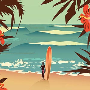 Surfing Canvas Prints
