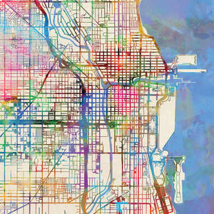 Urban Maps Canvas Prints