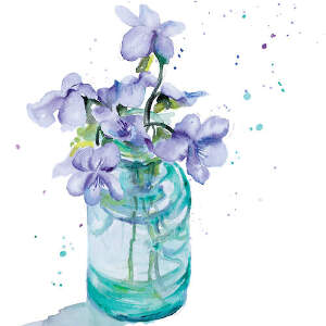 Violets Canvas Prints